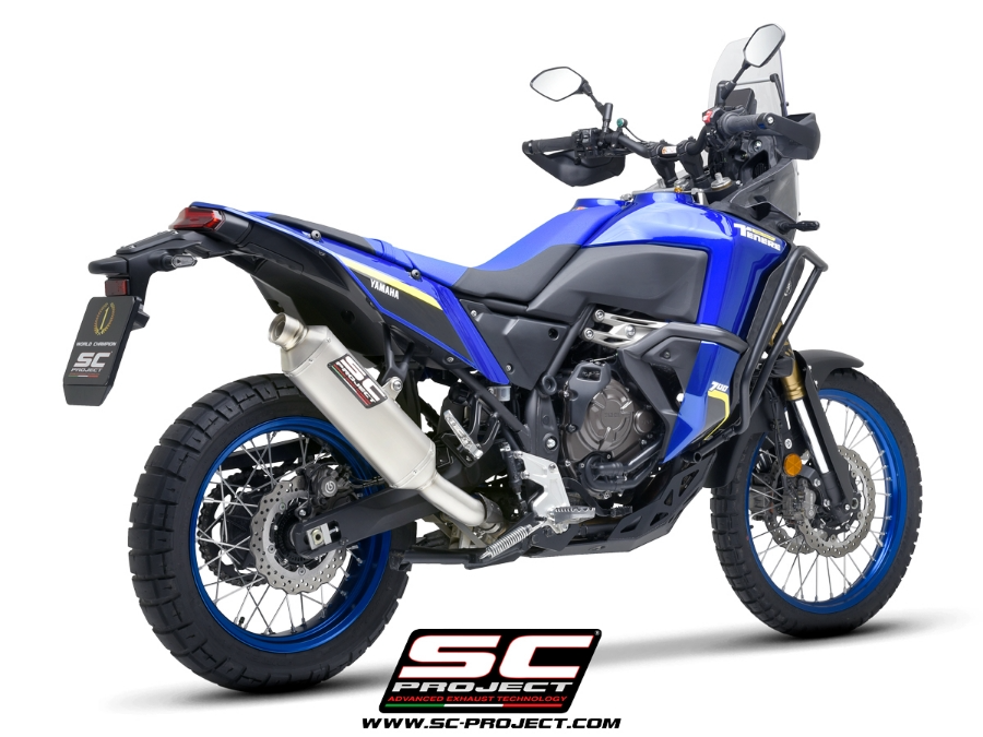 SC Project Rally Raid Titanium Exhaust (Low) - Yamaha Tenere 700 World Raid (2022 - 2025) - Homologated