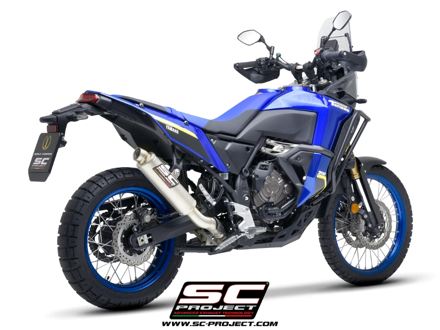 SC Project Rally Race Titanium Exhaust (Low) - Yamaha Tenere 700 World Raid (2022 - 2025) - Racing Only!!!