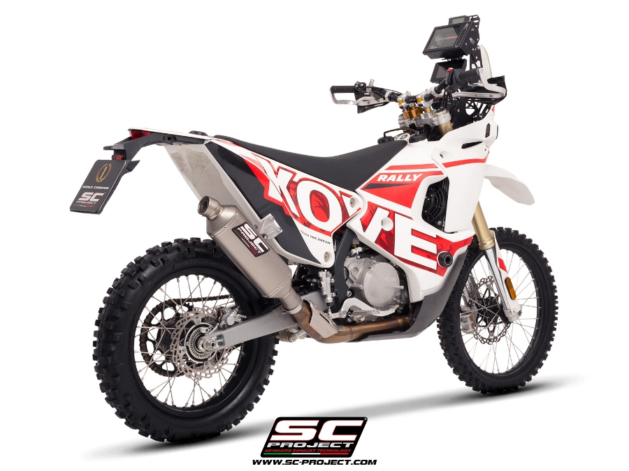 SC Project Rally Raid Titanium Exhaust - Kove 450 RALLY (2023 - 2025) - Racing Only!!!