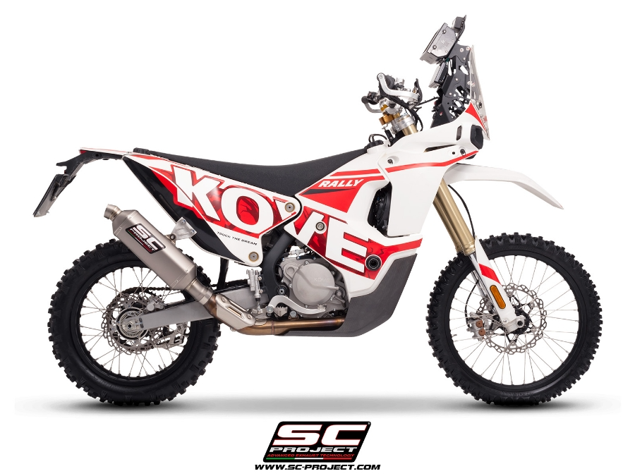 SC Project Rally Raid Titanium Exhaust - Kove 450 RALLY (2023 - 2025) - Racing Only!!!