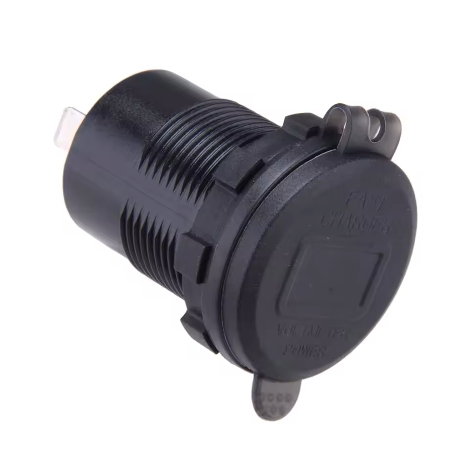 2×USB-C + 1×USB-A Motorcycle Charger with Voltmeter (Splash Proof)