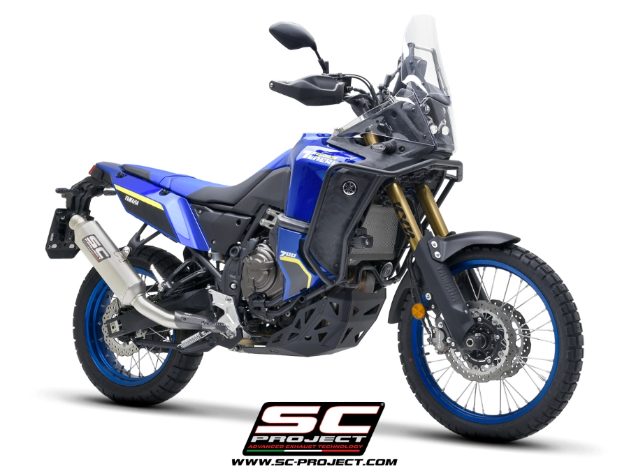 SC Project Rally Raid Titanium Exhaust (Low) - Yamaha Tenere 700 World Raid (2022 - 2025) - Homologated
