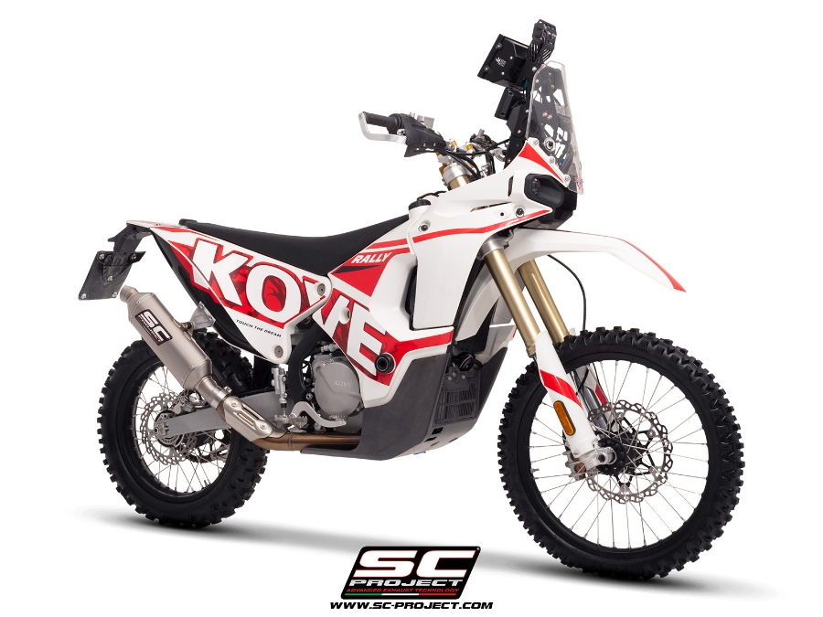 SC Project Rally Raid Titanium Exhaust - Kove 450 RALLY (2023 - 2025) - Racing Only!!!
