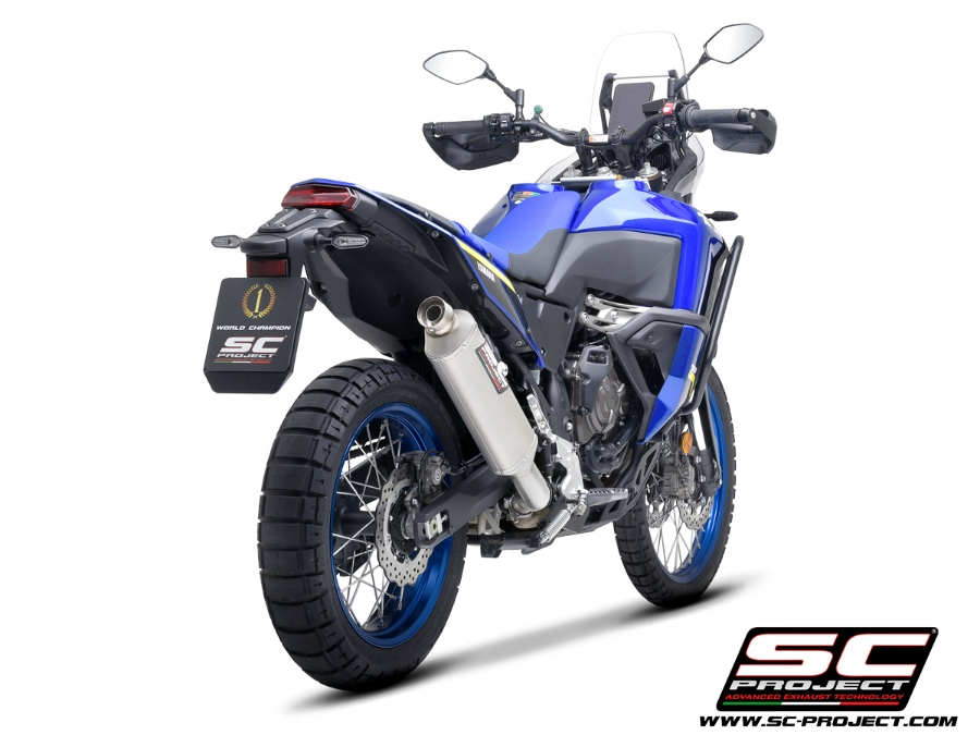 SC Project Rally Raid Titanium Exhaust (Low) - Yamaha Tenere 700 World Raid (2022 - 2025) - Homologated