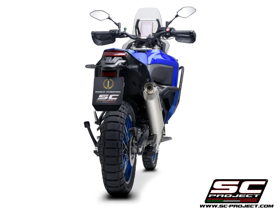 SC Project Rally Raid Titanium Exhaust (Low) - Yamaha Tenere 700 World Raid (2022 - 2025) - Homologated
