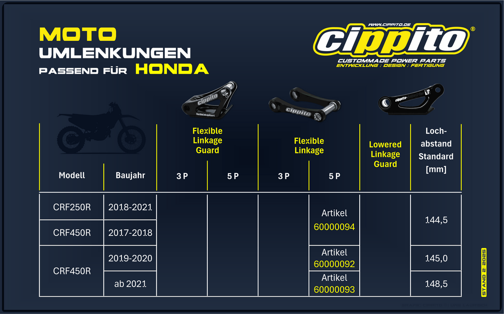 Cippito FL (Flexible Linkage) 5P Honda CRF250 18-21 CRF450 17-18 - Art. 60000094