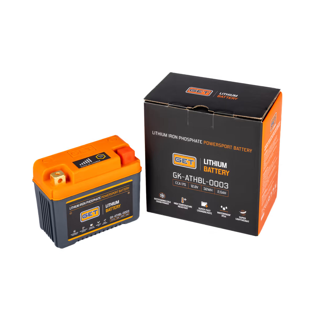 GET Lithium Battery for Dirt Bikes 2,5Ah - 175A CCA (+ RIGHT)
