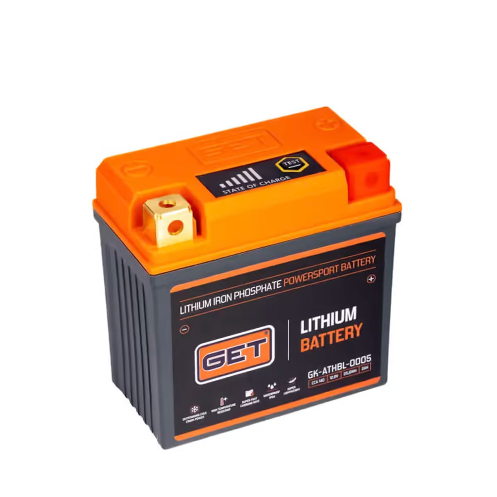GET Lithium Battery for Dirt Bikes 2.0Ah - 140A CCA (+ RIGHT)