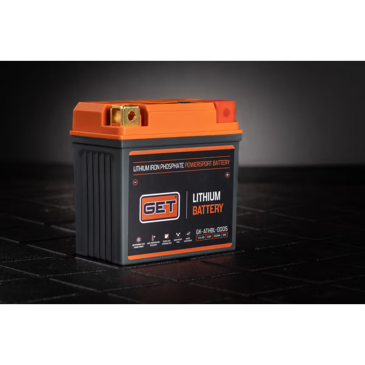 GET Lithium Battery for Dirt Bikes 2.0Ah - 140A CCA (+ RIGHT)