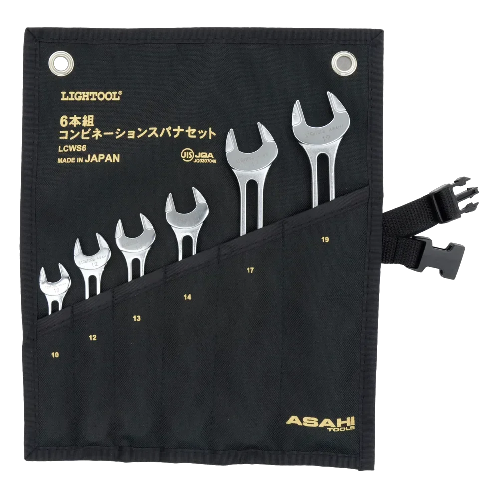 Asahi LIGHTOOL 6 Piece Combination Spanner Set