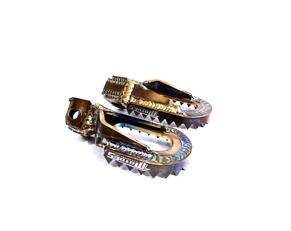 Stainless Steel Footpegs KTM All Models (2011–2016) - Offset (-5mm Down / -5 mm Back)