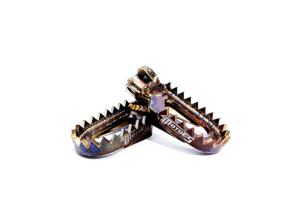 Stainless Steel Footpegs KTM All Models (2011–2016) - Offset (-5mm Down / -5 mm Back)