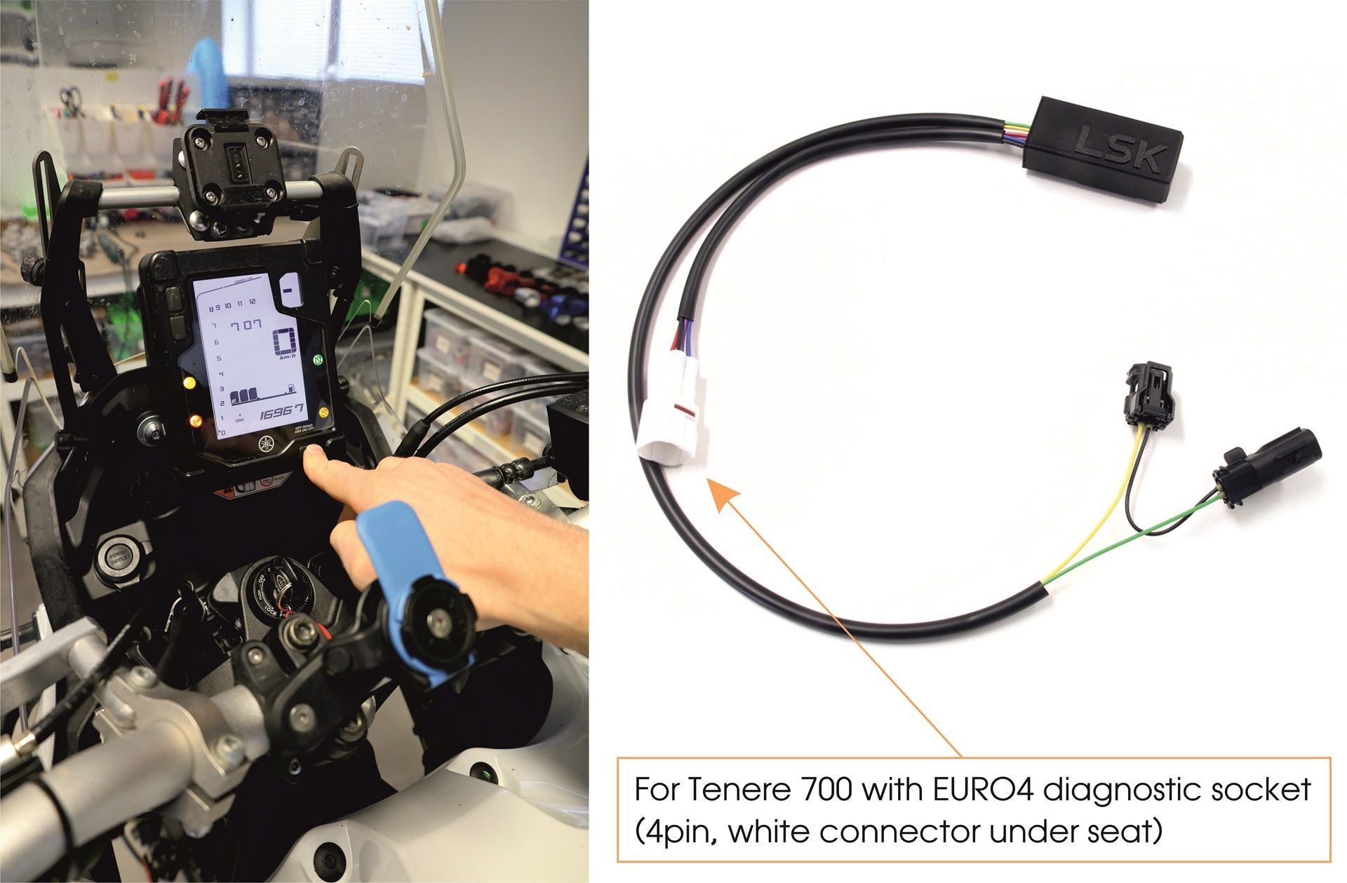 Yamaha Tenere 700 ABS Off-Road Dongle - Black&White Screen Dashboard Models (E4 & E5)