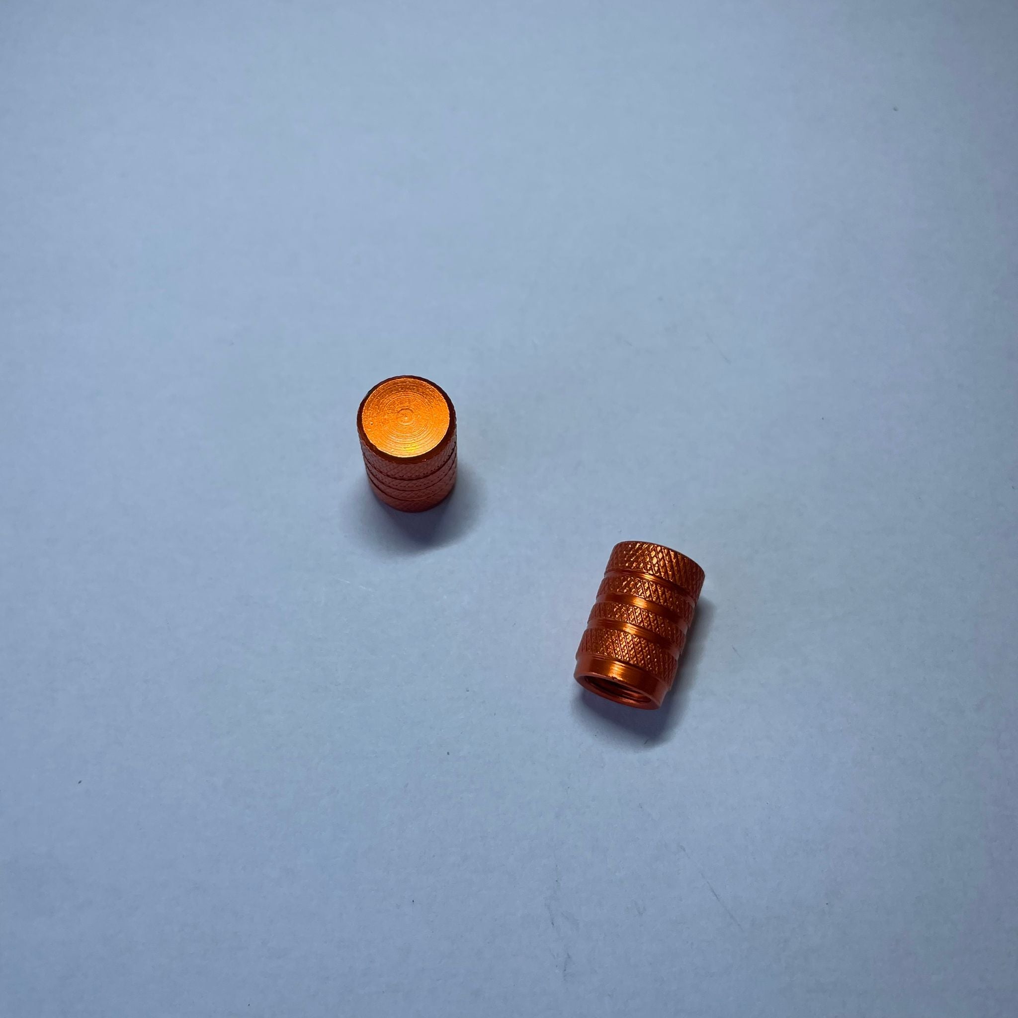 Aluminium CNC Valve Caps (Orange)