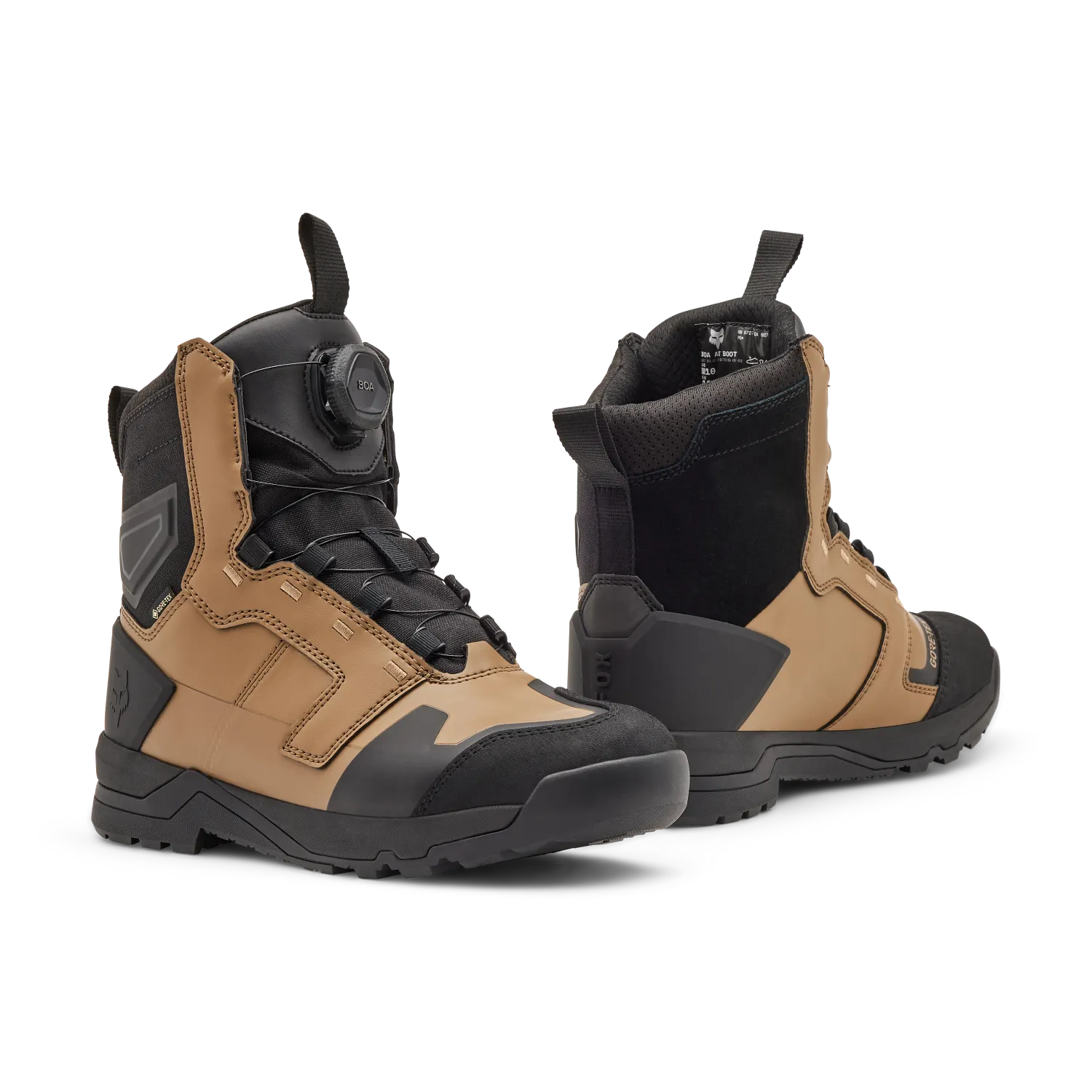 Fox Defend ADV Boots (Black / Dark Khaki Brown)