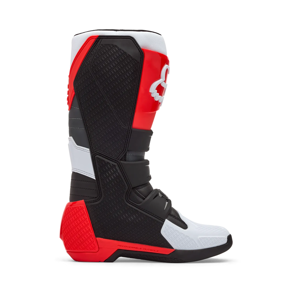 Fox Comp Boots (White & Fluorescent Red)
