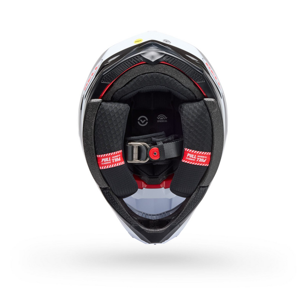 Bell Moto-10 Spherical (White+Black+Gray Grid)