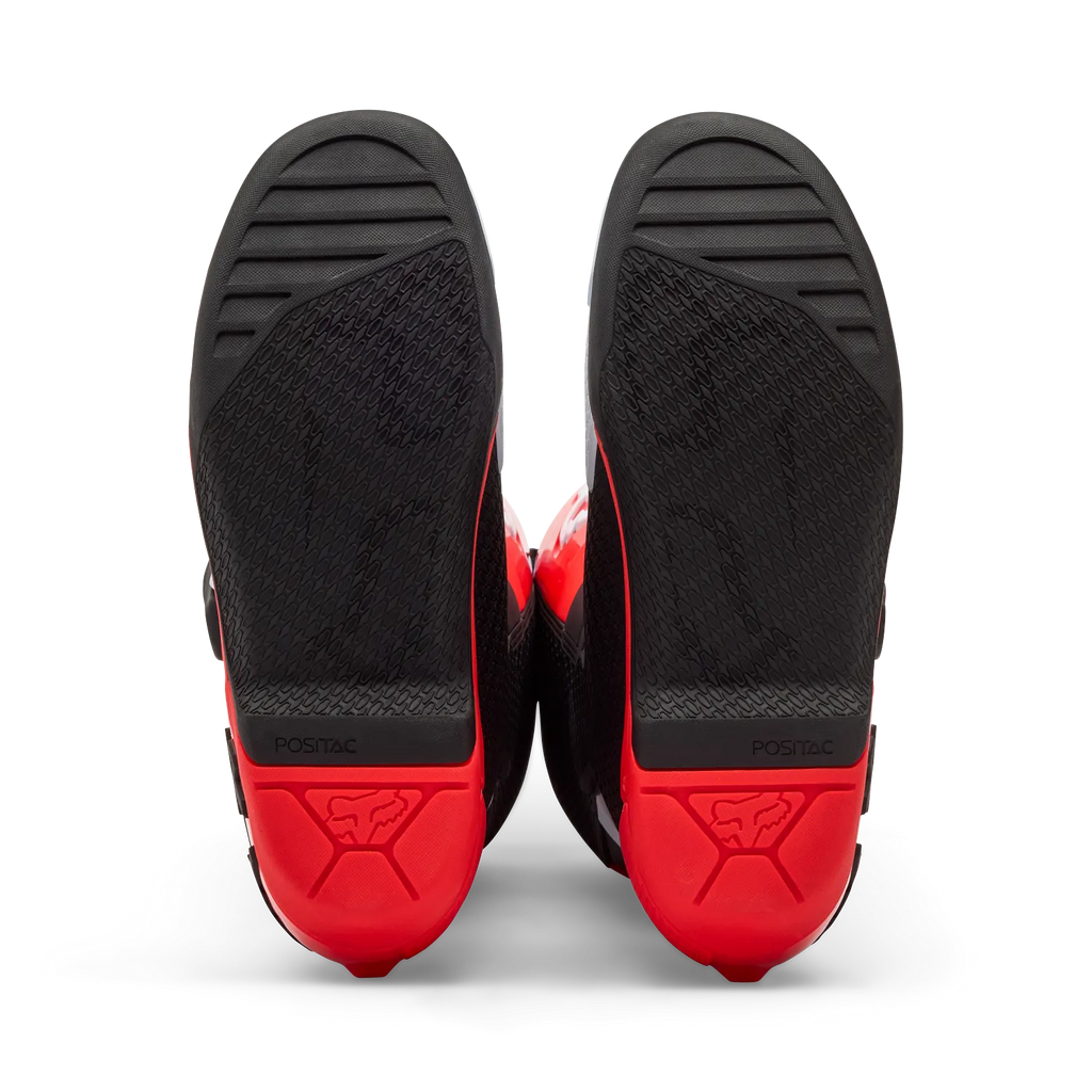 Fox Comp Boots (White & Fluorescent Red)