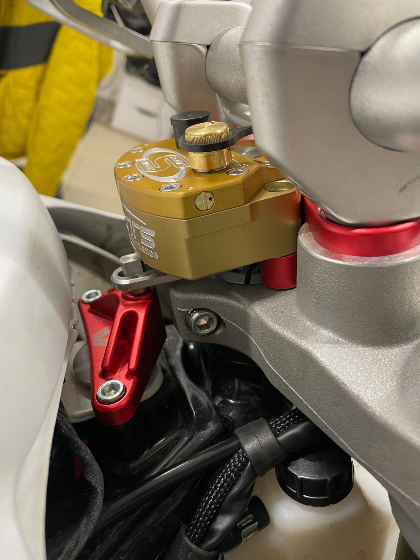 Muller Motorsport Ducati Desert X Steering Damper Kit (Red)