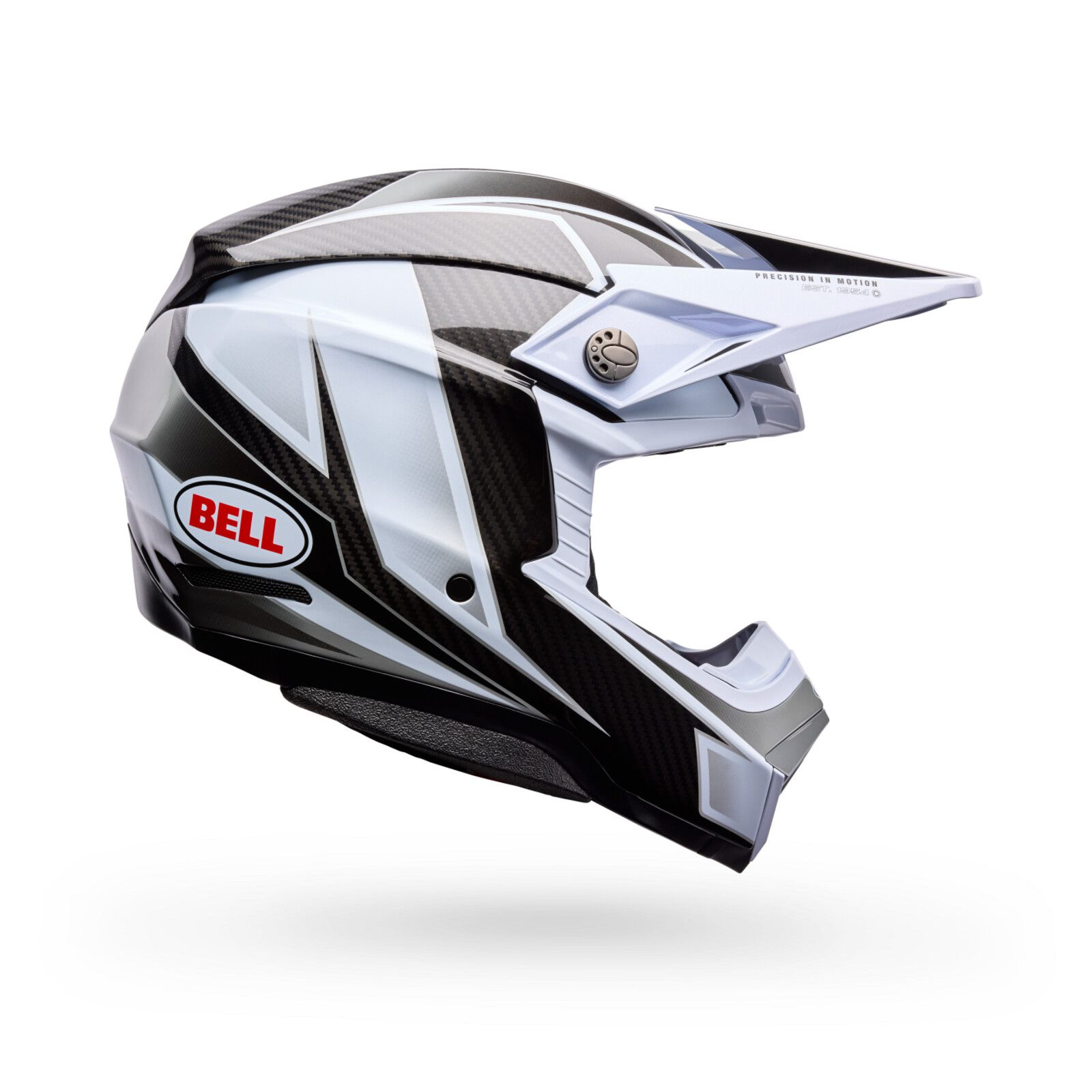 Bell Moto-10 Spherical (White+Black+Gray Grid)