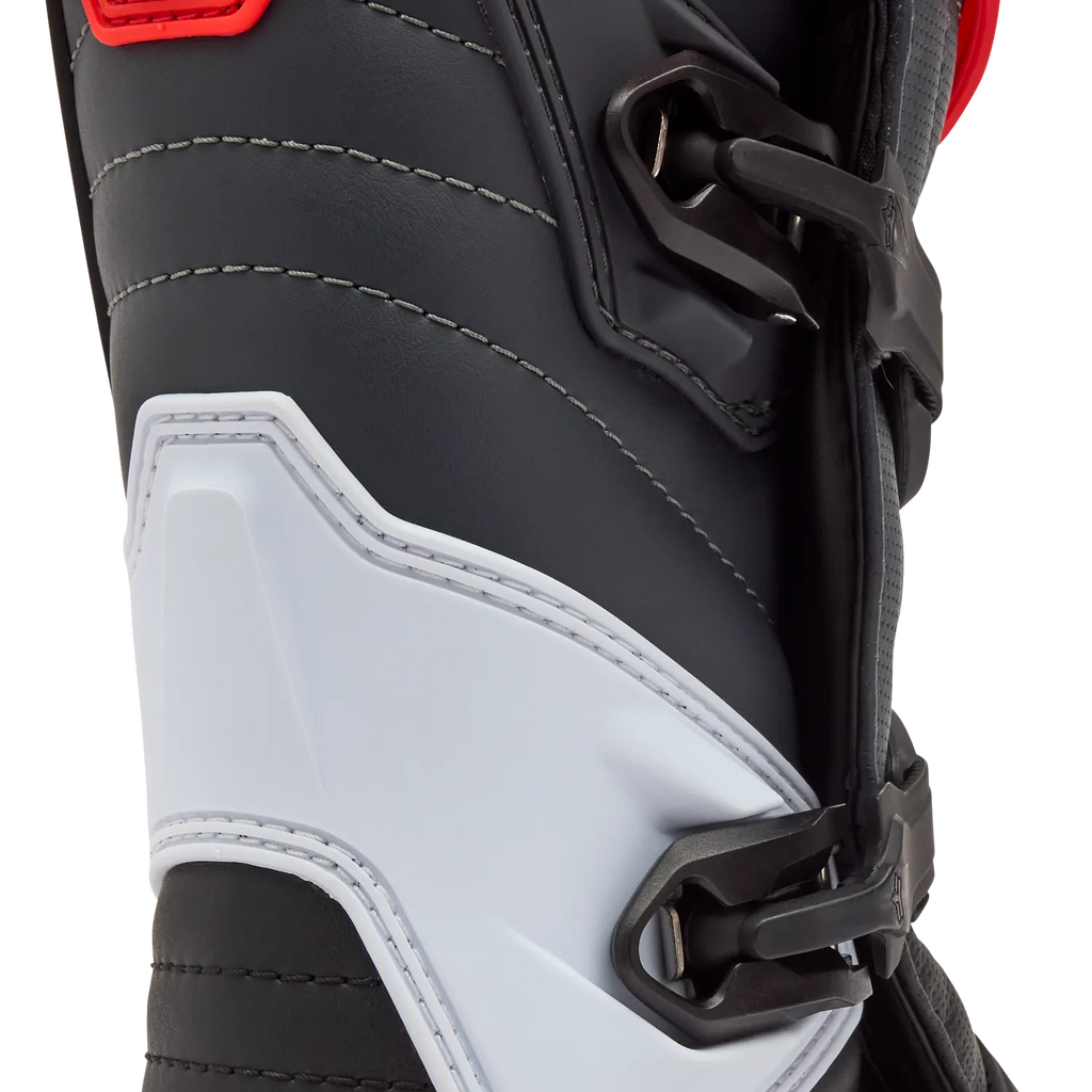 Fox Comp Boots (White & Fluorescent Red)