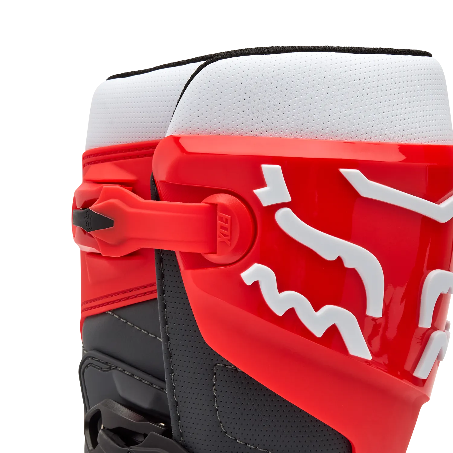 Fox Comp Boots (White & Fluorescent Red)