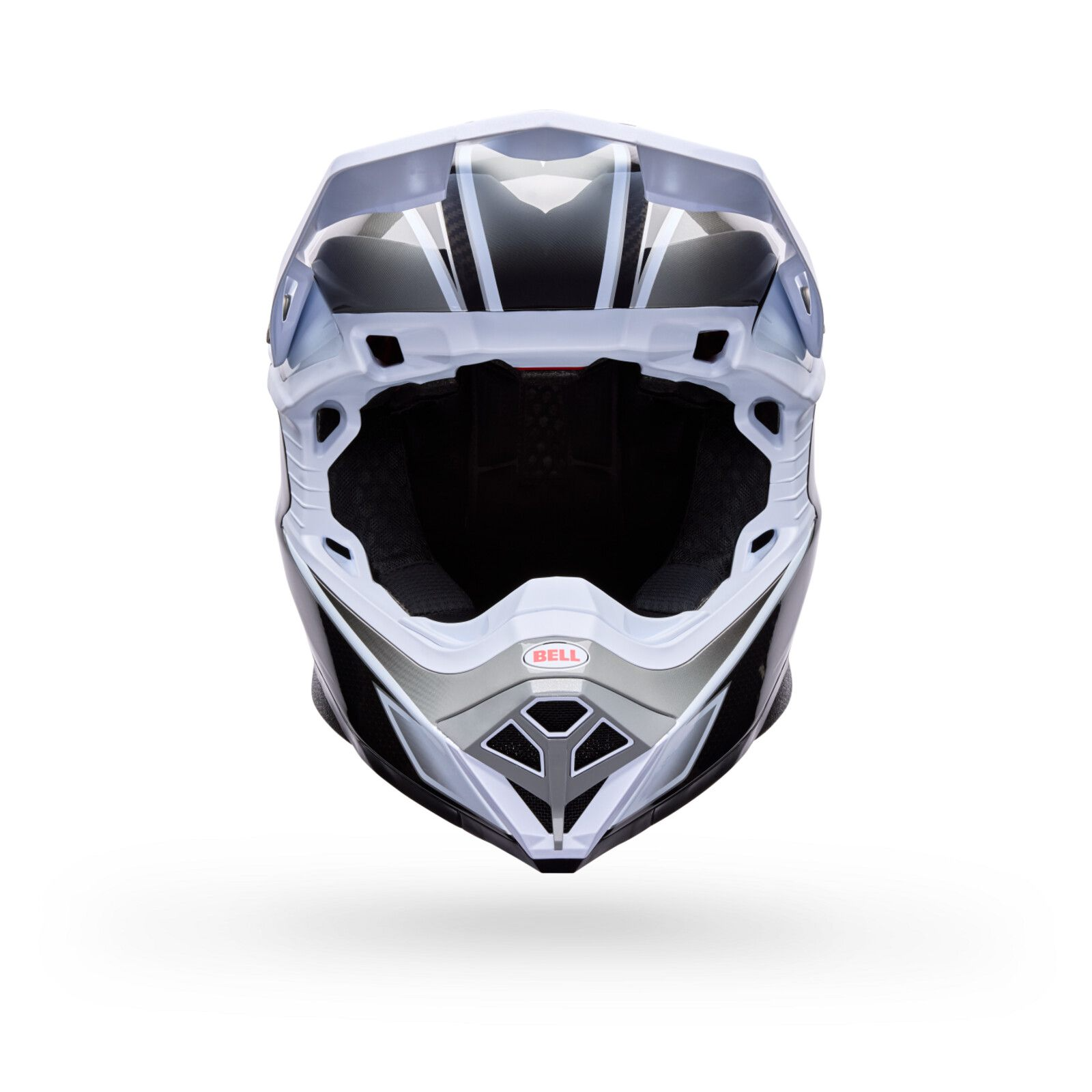 Bell Moto-10 Spherical (White+Black+Gray Grid)