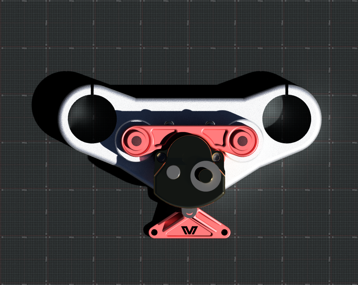 Muller Motorsport Ducati Desert X Steering Damper Kit (Red)
